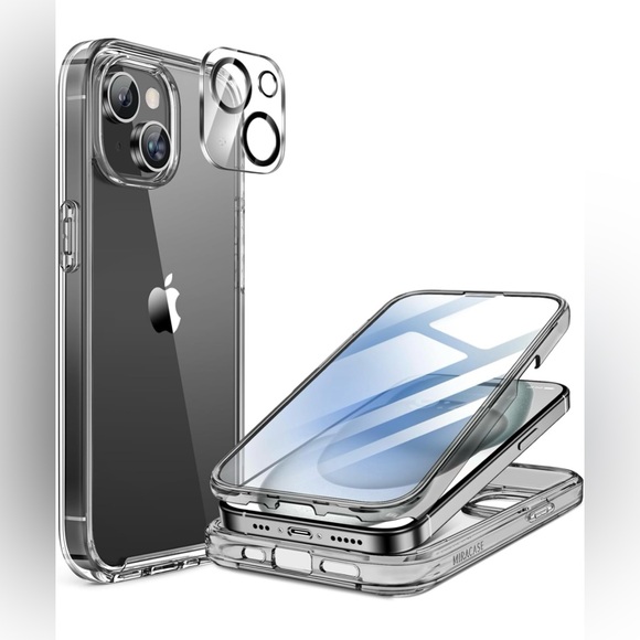 Miracase Glass Series for iPhone 15 Pro Phone Case for iPhone 15 Pro Clear Black - Picture 1 of 7